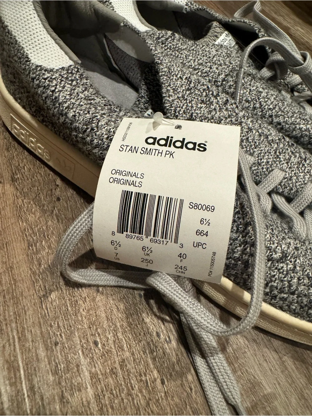 NWT Adidas Grey Stan Smith